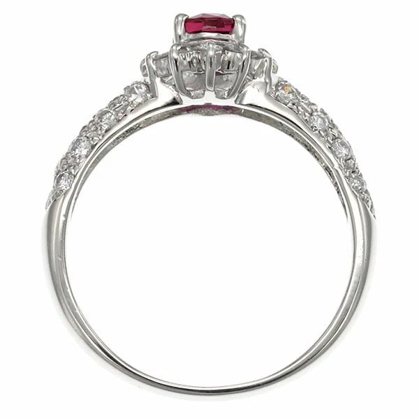 PLATINUM RUBY DIAMOND RING - 2