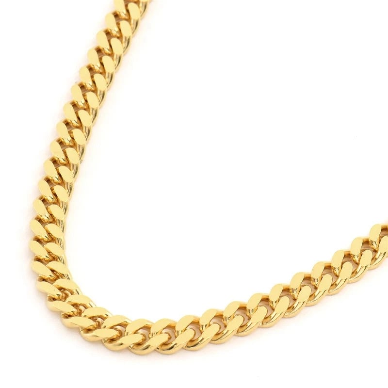 KIHEI 18K YG CURB CHAIN NECKLACE: Kihei 18K YG Curb Chain Necklace Brand: Unbranded Type/Style: Necklace Material: K18YG, Color: Gold Size: Inner circumference 50cm width (fastener width) 3.6mm (4.4mm) Accessories: None