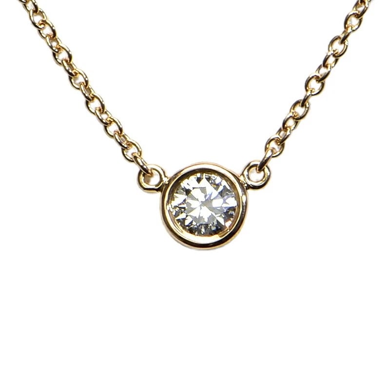 TIFFANY & CO. ELSA PERETTI DIAMOND BY THE YARD SINGLE PENDANT: Tiffany & Co. Elsa Peretti Diamond by the Yard Single Pendant Brand: Tiffany & Co. Type/Style: Pendant Material: K18PG, Main Stone/Creation natural Color: Gold Size: Effective length 41cm