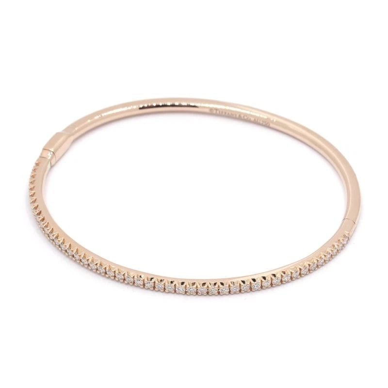 TIFFANY & CO. METRO HINGE BANGLE 18K PG BRACELET (1 of 4)