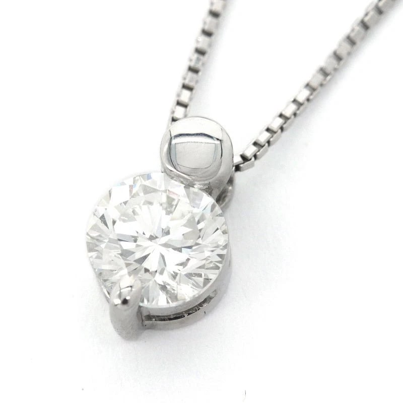 H COLOR SI1 GOOD DIAMOND NECKLACE PT850: H Color SI1 Good Diamond Necklace Pt850 Brand: Unbranded Type/Style: Necklace Material: Pt850, Main Stone/Creation natural Color: Silver Size: Effective length 40/37cm, diamond diameter 6.1mm