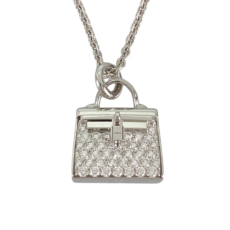 HERMES AMULETTES KELLY WHITE GOLD DIAMOND NECKLACE (1 of 3)