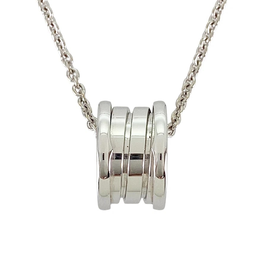 BVLGARI B.ZERO1 WHITE GOLD NECKLACE: BVLGARI B.zero1 White gold Necklace Brand: BVLGARI Type/Style: Necklace Material: 18K White Gold, Color: Silver Size: Top size:14.6mm×8.6mm Necklace full length:41cm Accessories: None Acces