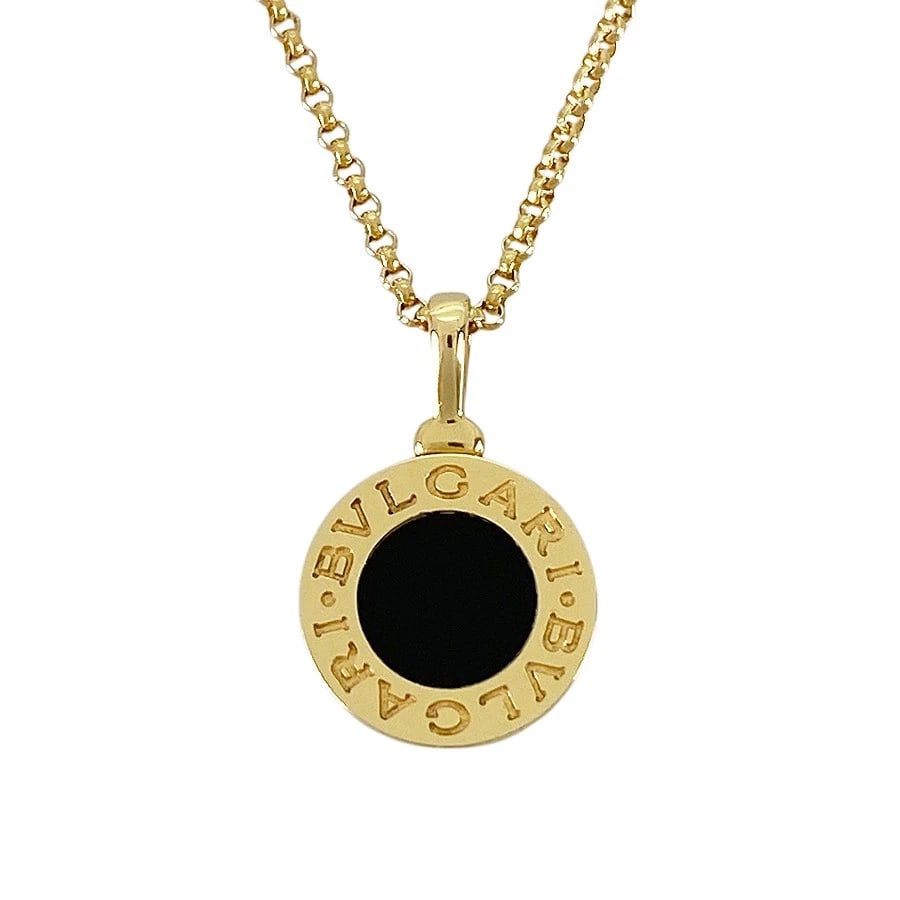 BVLGARI ONYX YELLOW GOLD ONYX NECKLACE (1 of 6)