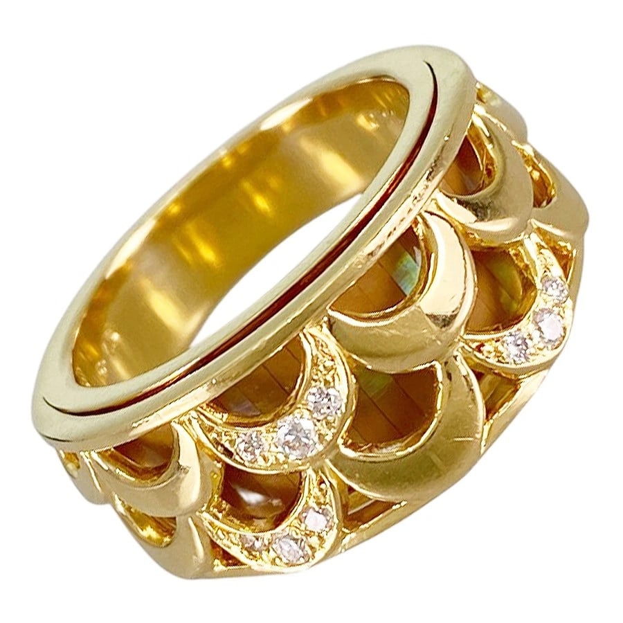 MIKIMOTO YELLOW GOLD DIAMOND SHELL RING (1 of 8)