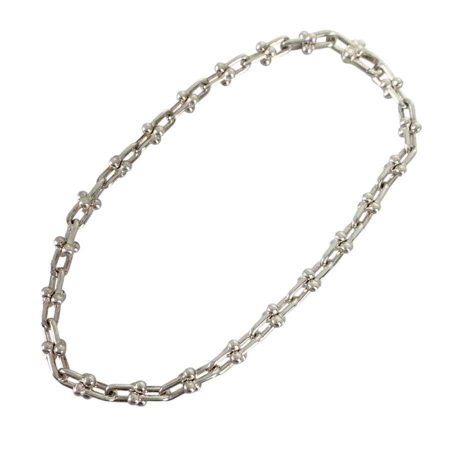 TIFFANY&CO. HARD WEAR MICRO LINK SILVER BRACELET (1 of 6)