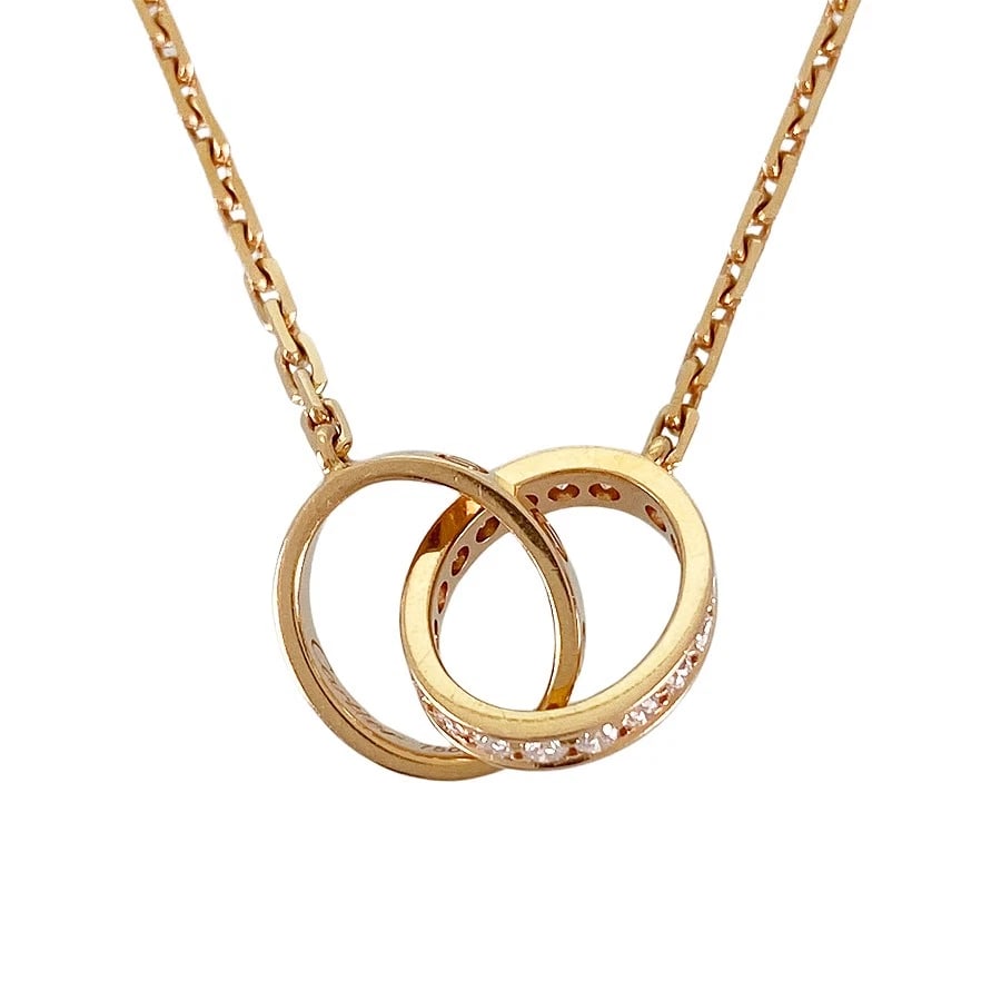 CARTIER BABY LOVE ROSE GOLD DIAMOND NECKLACE: Cartier Baby Love Rose gold Diamond Necklace Brand: Cartier Type/Style: Necklace Material: 18K Pink Gold, Main Stone/Creation Natural Color: Rose Gold Size: Top size:9.7mm×20.0mm Necklace full le