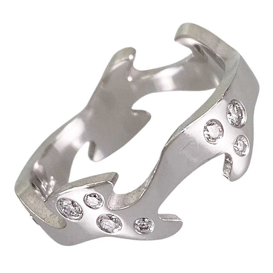 GEORG JENSEN FUSION WHITE GOLD DIAMOND RING (1 of 4)