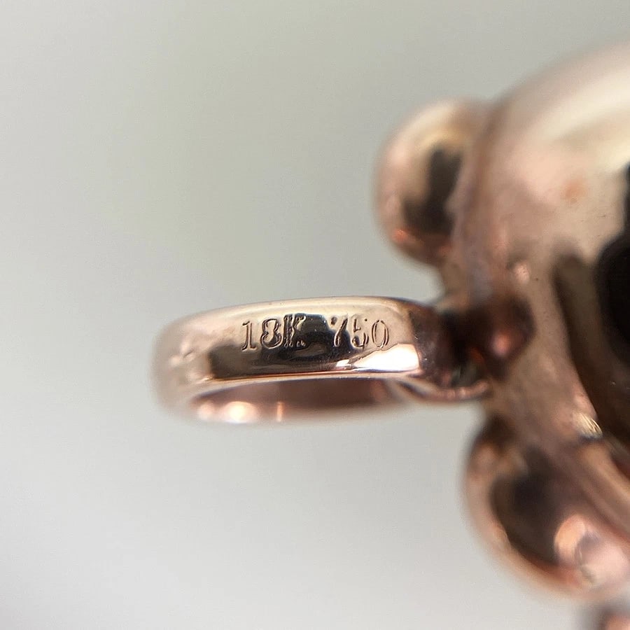 PENDANT TOP ROSE GOLD DIAMOND RUBY - 4