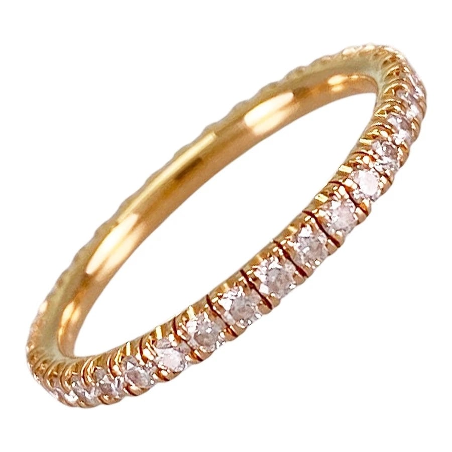 CARTIER ETINCELL FULL ETERNITY ROSE GOLD DIAMOND RING: Cartier Etincell Full eternity Rose gold Diamond Ring Brand: Cartier Type/Style: Ring Material: 18K Pink Gold, Main Stone/Creation Natural Color: Gold Size: US:4.5-5 Accessories: None Acces