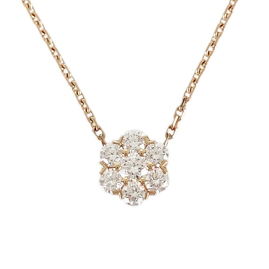 VAN CLEEF & ARPELS FLEURETTE PENDANT ROSE GOLD DIAMOND NECKLACE: Van Cleef & Arpels Fleurette Pendant Rose gold Diamond Necklace Brand: Van Cleef & Arpels Type/Style: Necklace Material: 18K Pink Gold, Main Stone/Creation Natural Color: Rose Gold Size: Top