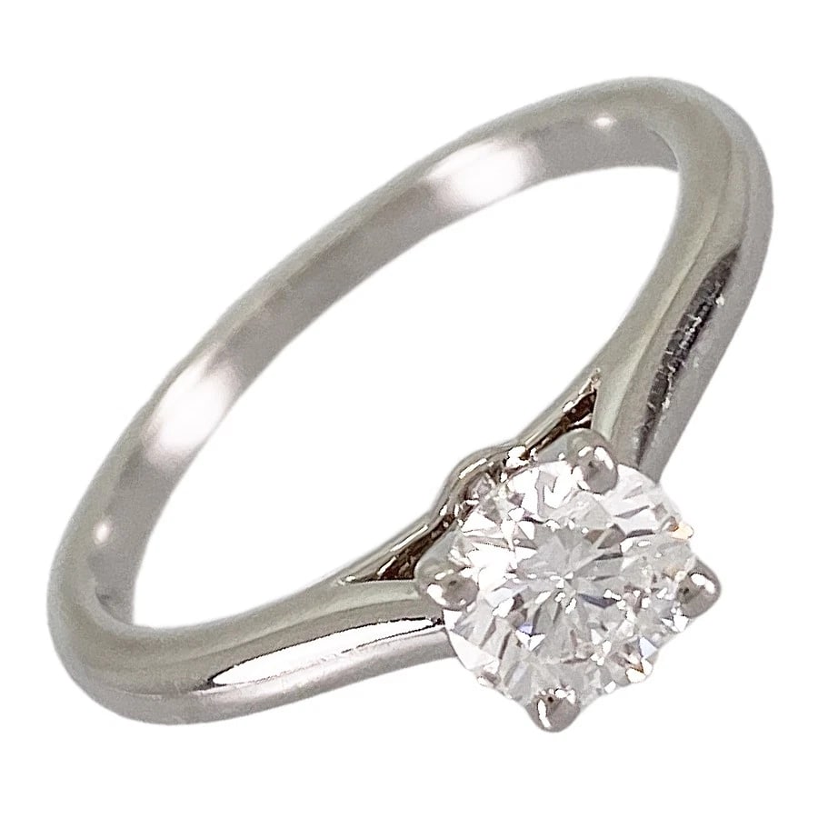 CARTIER SOLITAIRE PLATINUM DIAMOND RING (1 of 2)