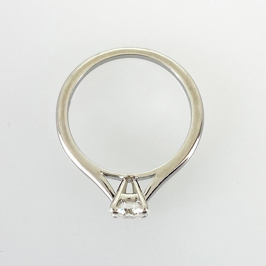 CARTIER SOLITAIRE PLATINUM DIAMOND RING - 2