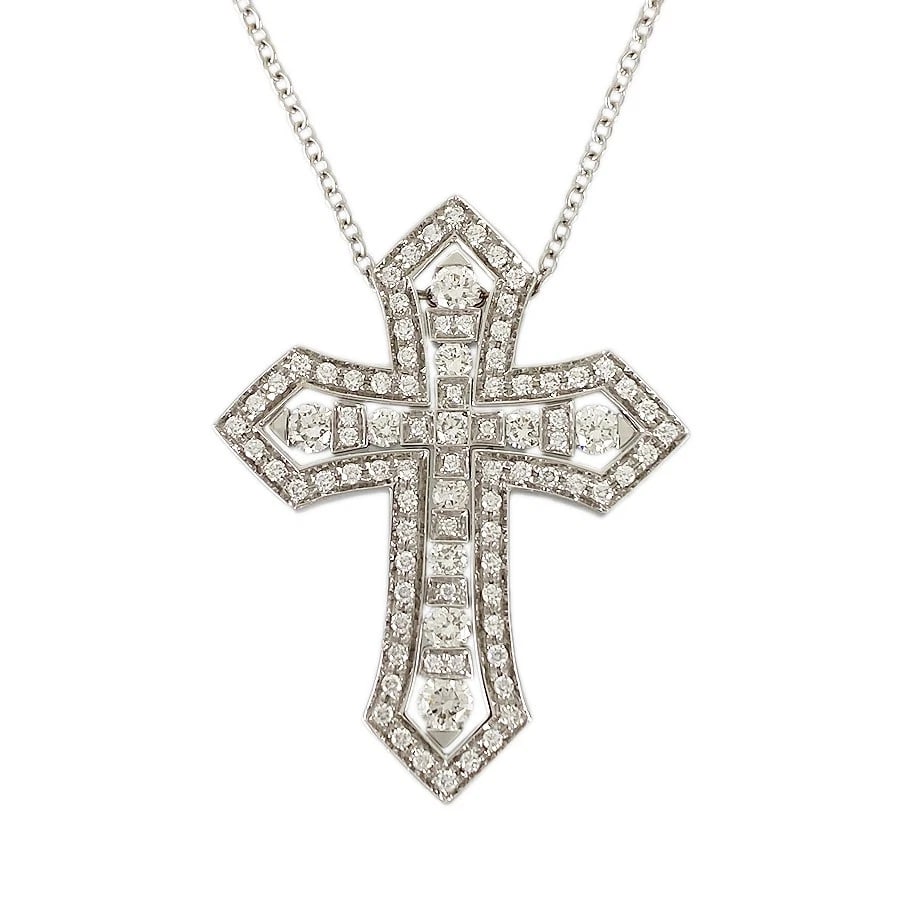 DAMIANI BELLE EPOQUE CROWN L WHITE GOLD DIAMOND NECKLACE: Damiani Belle Epoque Crown L White gold diamond Necklace Brand: Damiani Type/Style: Necklace Material: 18K White Gold diamond, Main Stone/Creation Natural Color: Silver Size: Top