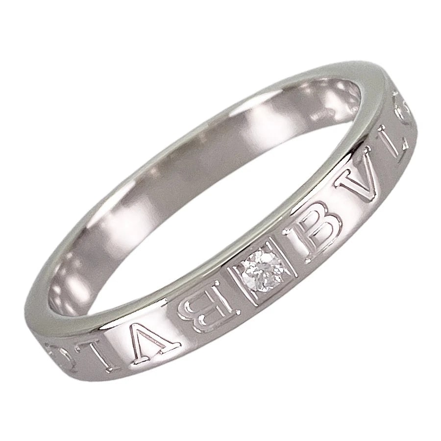 BVLGARI WHITE GOLD DIAMOND RING: BVLGARI White gold Diamond Ring Brand: BVLGARI Type/Style: Ring Material: 18K White Gold, Main Stone/Creation Natural Color: Silver Size: US:13.5 Accessories: None Accessories Notice: When