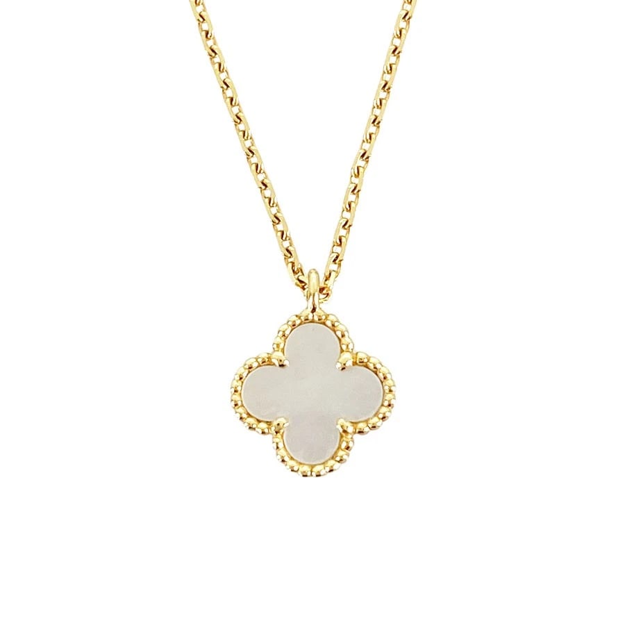 VAN CLEEF & ARPELS SWEET ALHAMBRA YELLOW GOLD SHELL NECKLACE: Van Cleef & Arpels Sweet Alhambra Yellow gold shell Necklace Brand: Van Cleef & Arpels Type/Style: Necklace Material: 18K Yellow Gold shell, Color: Gold Size: Top size:9.1mm×9.1mm Necklace full l