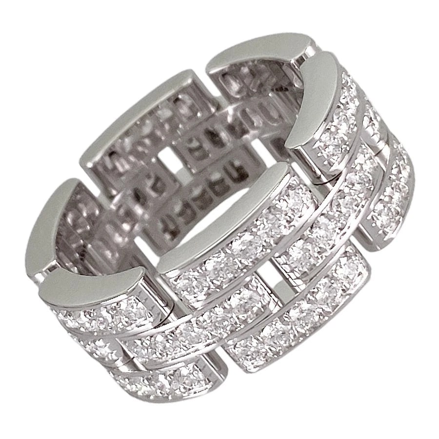 CARTIER MAILLON PANTHERE WHITE GOLD DIAMOND RING (1 of 4)