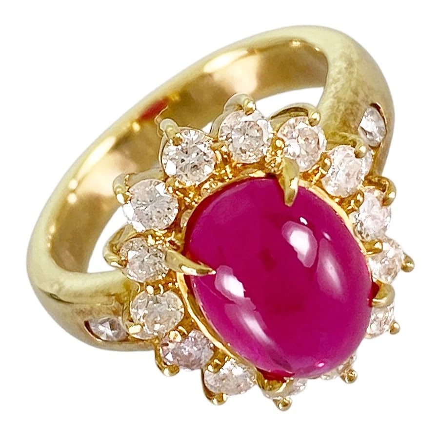 RING YELLOW GOLD RUBY DIAMOND (1 of 8)