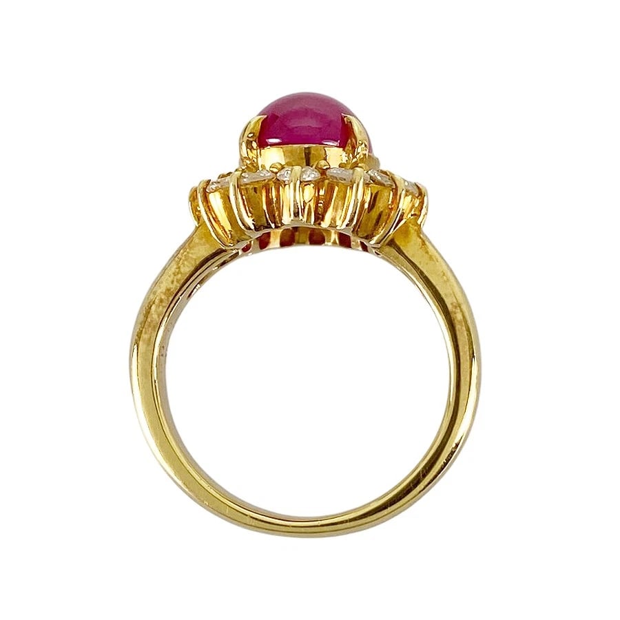 RING YELLOW GOLD RUBY DIAMOND - 3
