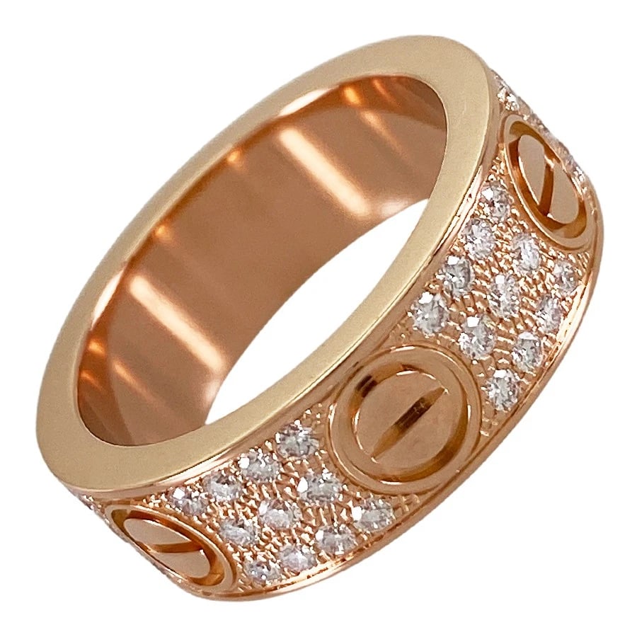 CARTIER LOVE ROSE GOLD DIAMOND RING: Cartier Love Rose gold Diamond Ring Brand: Cartier Type/Style: Ring Material: 18K Pink Gold, Main Stone/Creation Natural Color: Rose Gold Size: US:6 Accessories: None Accessories Notice: Wh