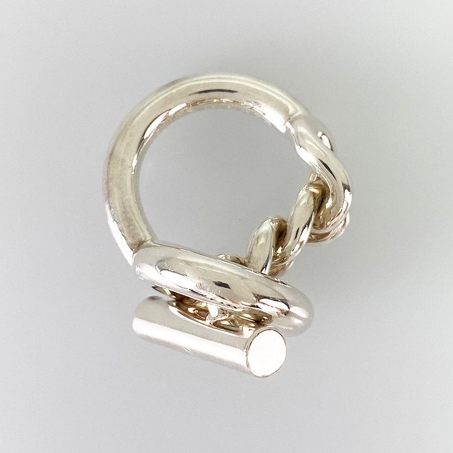 HERMES CROISETTE SILVER RING - 2