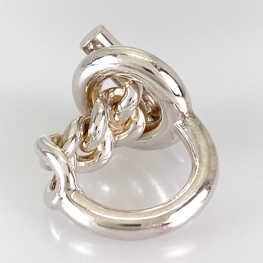 HERMES CROISETTE SILVER RING - 3