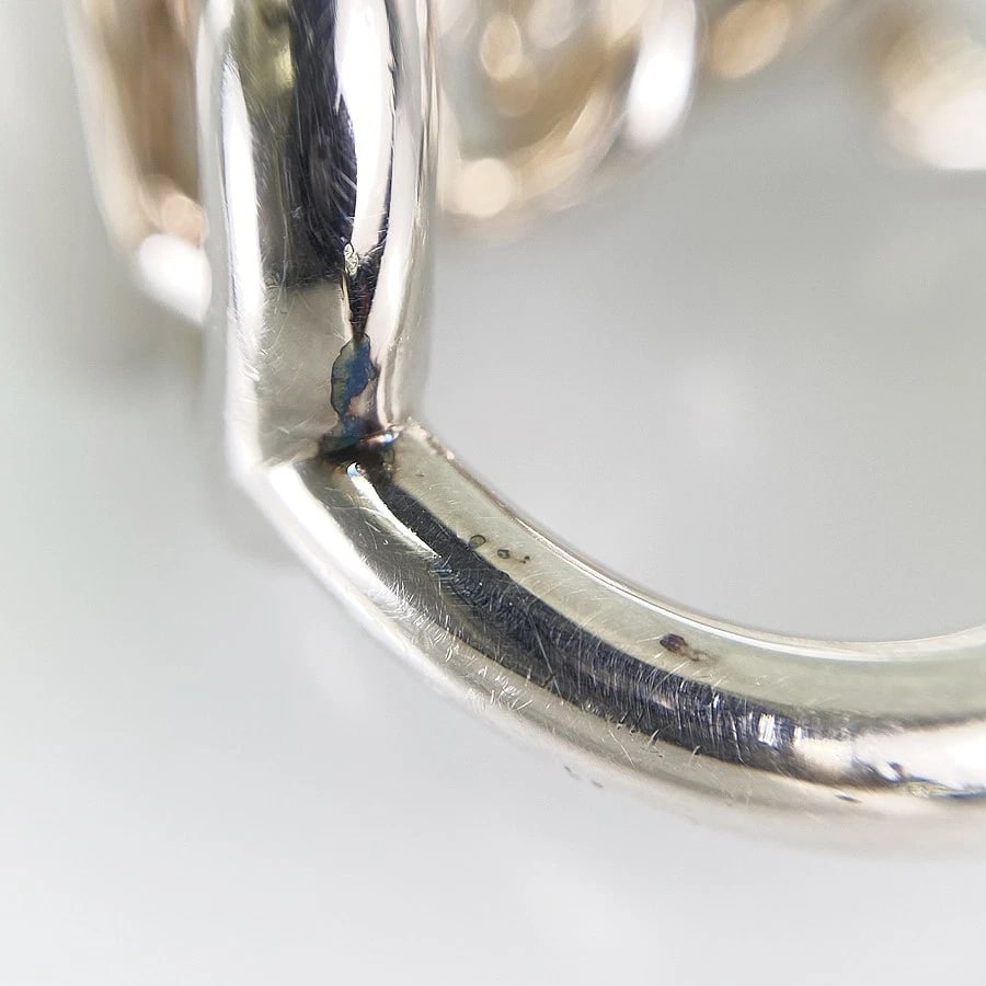 HERMES CROISETTE SILVER RING - 6