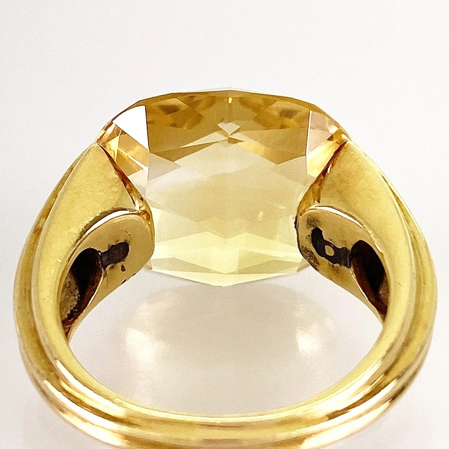 ANTONINI YELLOW GOLD CITRINE RUBY RING - 4