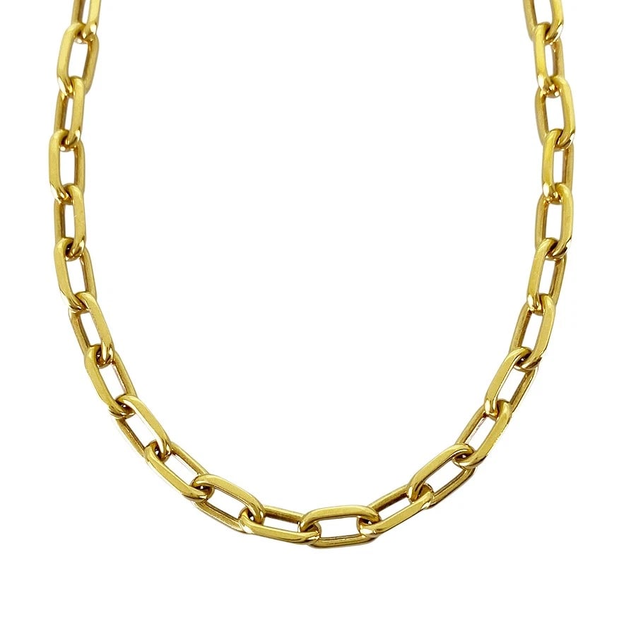 CARTIER SPARTACUS YELLOW GOLD NECKLACE: Cartier Spartacus Yellow gold Necklace Brand: Cartier Type/Style: Necklace Material: 18K Yellow Gold, Color: Gold Size: Necklace full length:46cm Accessories: None Accessories Notice: When