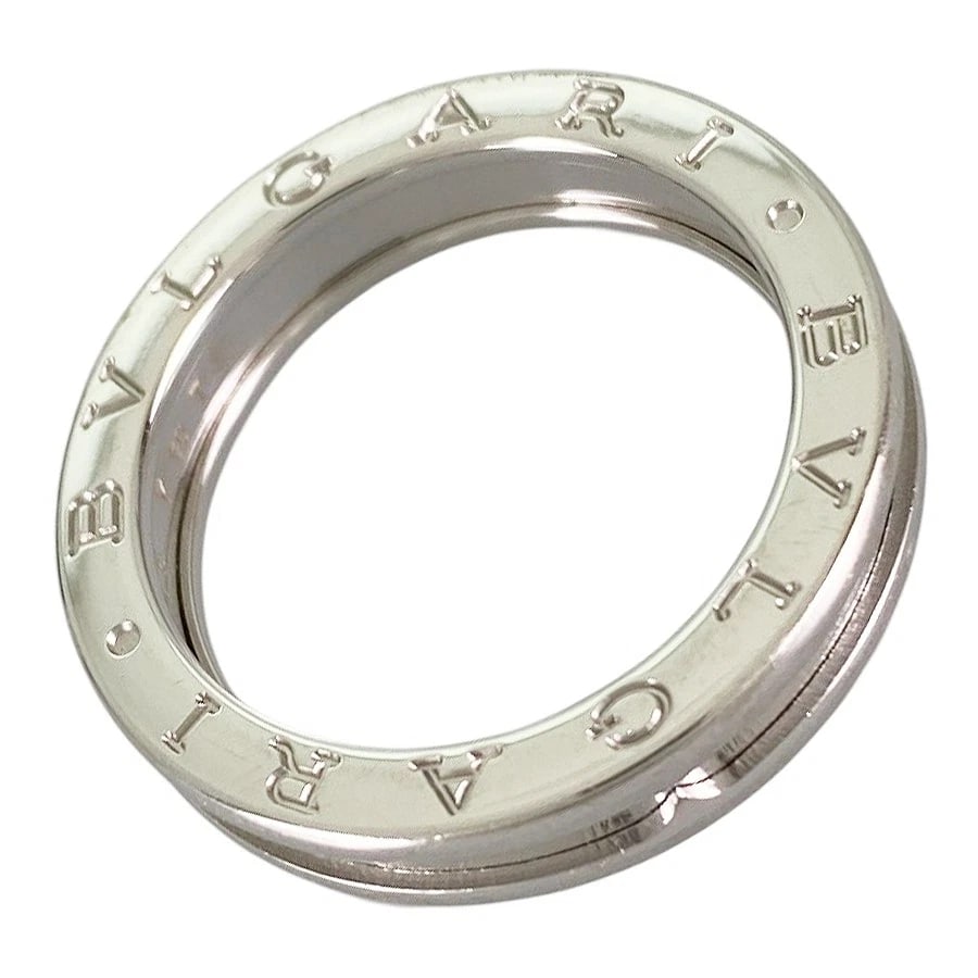 BVLGARI B.ZERO1 WHITE GOLD RING: BVLGARI B.zero1 White gold Ring Brand: BVLGARI Type/Style: Ring Material: 18K White Gold, Color: Silver Size: US:8.5-9 Accessories: None Accessories Notice: When purchasing pre-owned goods,