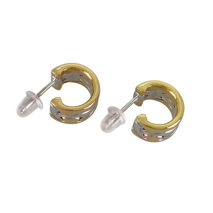 GEORG JENSEN FUSION YELLOW GOLD EARRING (1 of 4)
