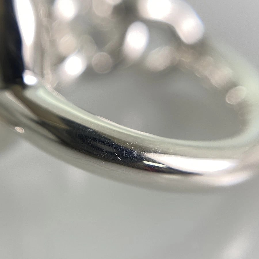 HERMES CROISETTE SILVER RING - 6
