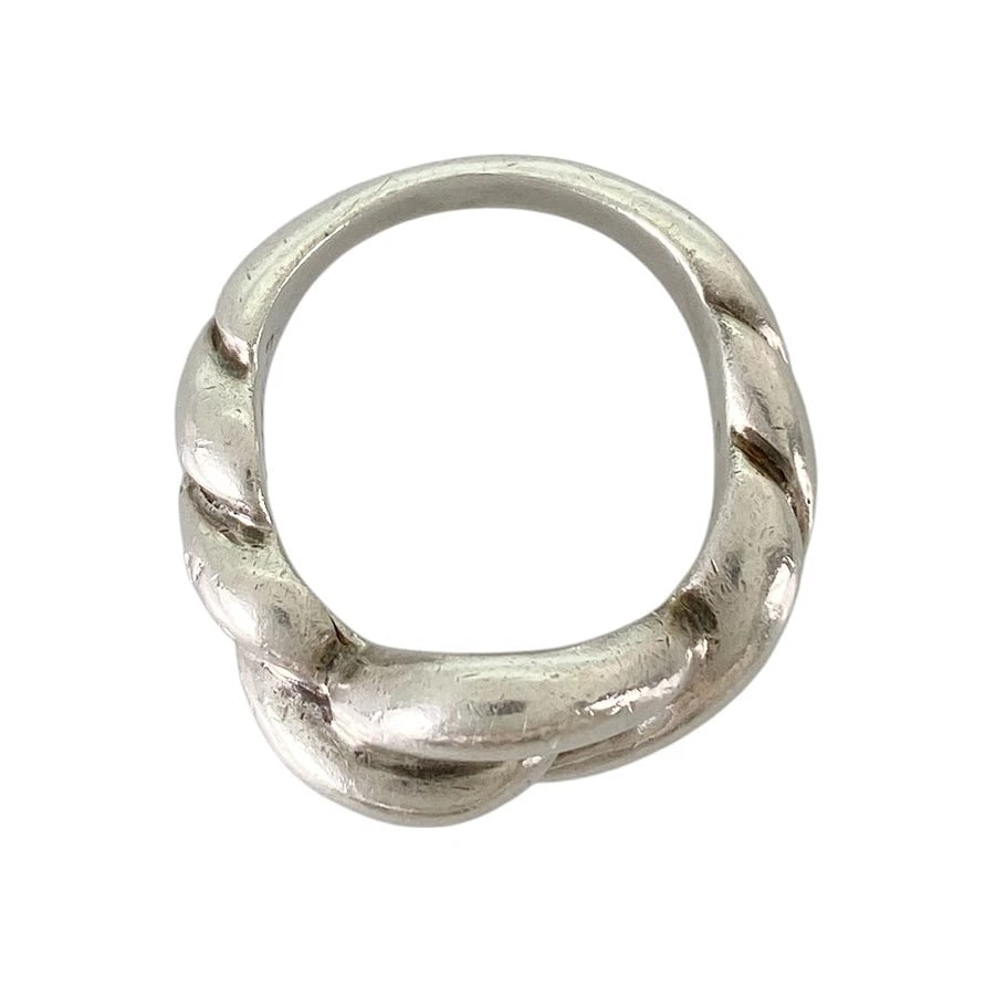 HERMES TORSADE SILVER RING - 3