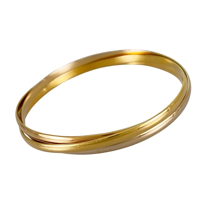 CARTIER TRINITY YELLOW GOLD BANGLE - 2