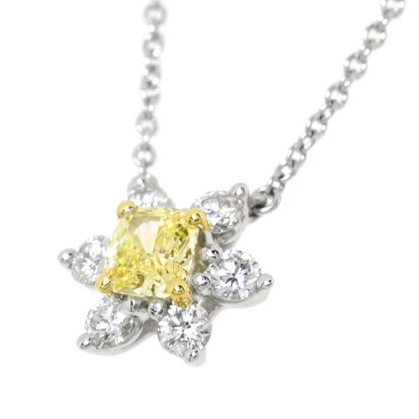 TIFFANY & CO. BUTTERCUP DIAMOND PT950 K18YG NECKLACE: Tiffany & Co. Buttercup Diamond Pt950 K18YG Necklace Brand: Tiffany & Co. Type/Style: Necklace Material: Metal Purity Pt950 / K18, Metal Platinum / Yellow Gold, Main Stone/Creation Natural 