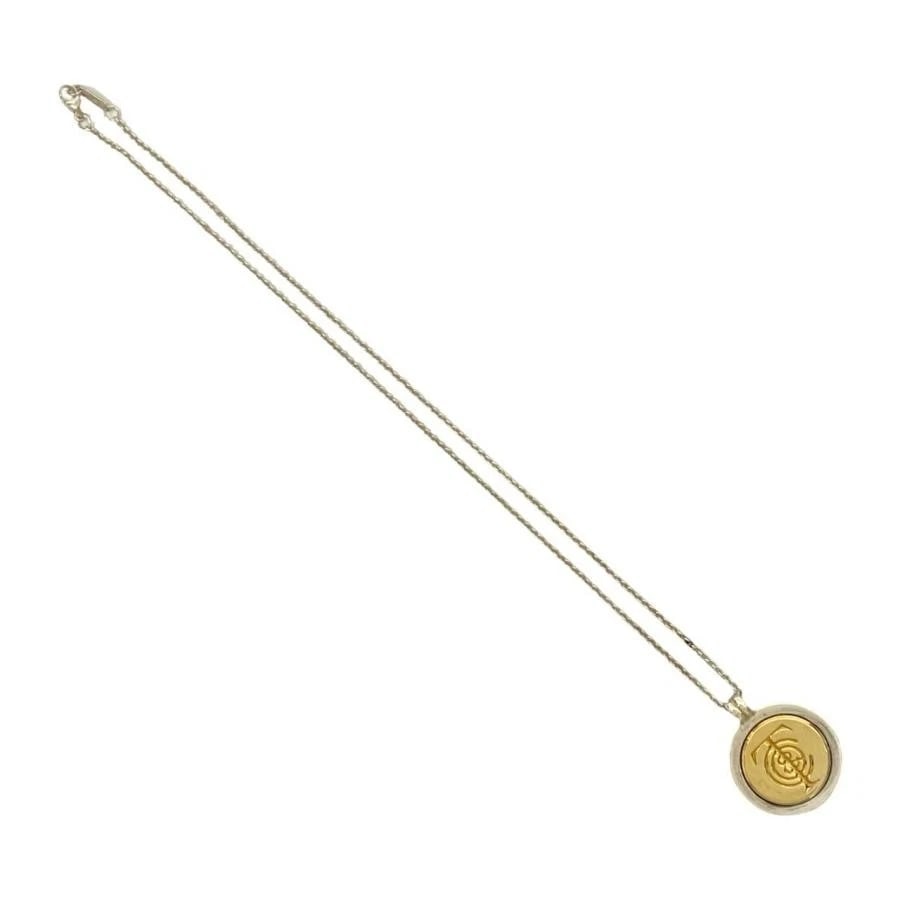 TIFFANY & CO. COIN 925 SILVER K18 GOLD NECKLACE: Tiffany & Co. Coin 925 Silver K18 Gold Necklace Brand: Tiffany & Co. Type/Style: Necklace Material: Metal Purity 925/K18, Metal Silver / Gold, Color: Silver / Gold Size: Total length/inner circumf