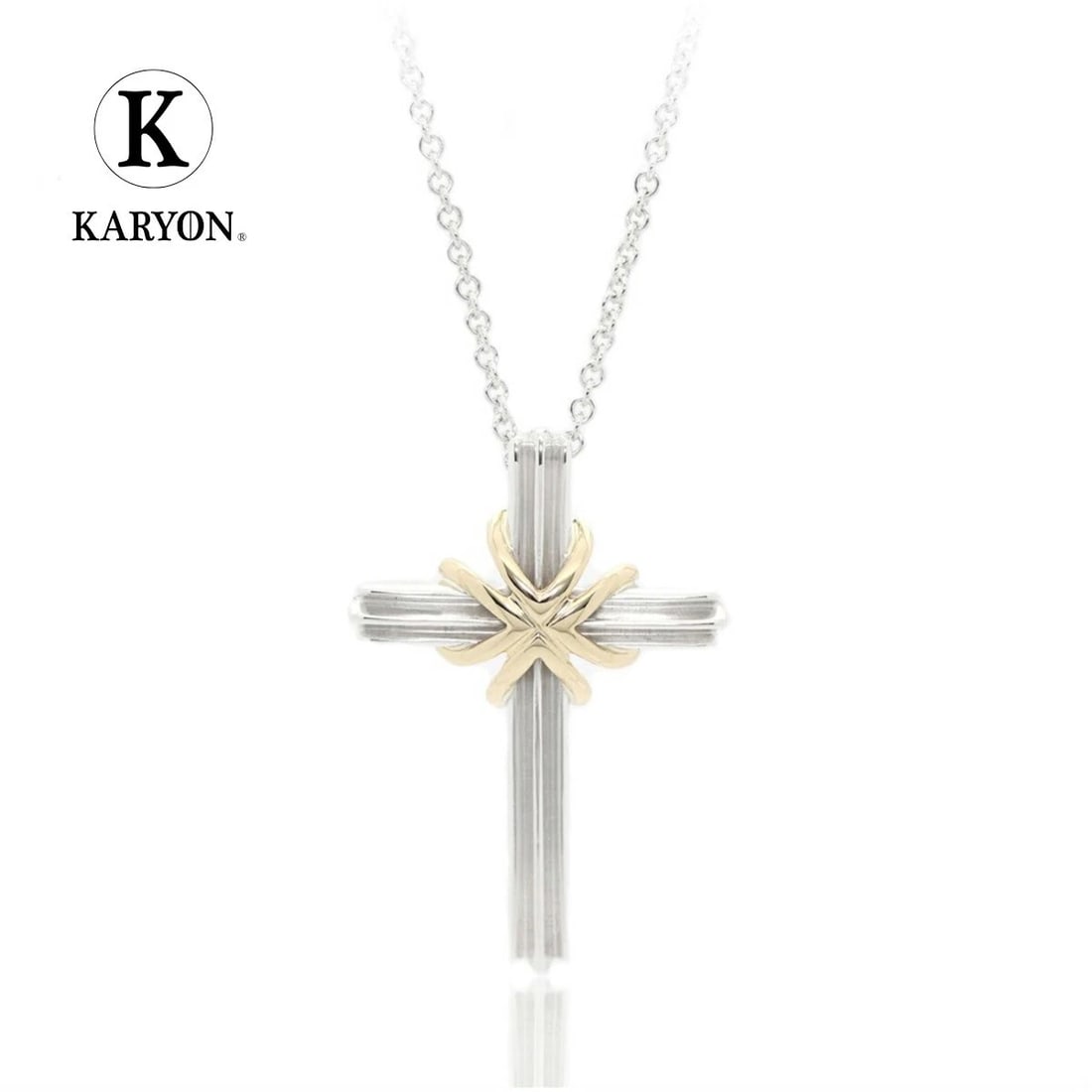 TIFFANY & CO. SIGNATURE CROSS NECKLACE PENDANT SILVER: Tiffany & Co. Signature Cross Necklace Pendant Silver Brand: Tiffany & Co. Type/Style: Necklace Material: Metal Purity 925, 750, Metal Ag925 Silver, K18YG Yellow Gold, Color: Size: Accessories: N