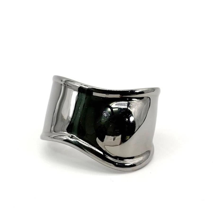 TIFFANY & CO. PERETTI BONE CUFF RUTHENIUM BRACELET (1 of 7)