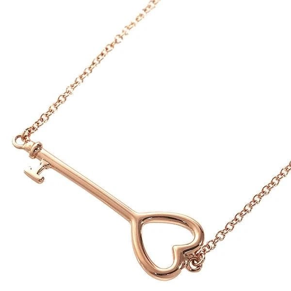 TIFFANY & CO. HEART KEY 750 PINK GOLD NECKLACE: Tiffany & Co. Heart Key 750 Pink Gold Necklace Brand: Tiffany & Co. Type/Style: Necklace Material: Metal Purity 750, Metal Pink Gold, Color: Pink Gold Size: Total length 37cm????Necklace 2.5cm x 0