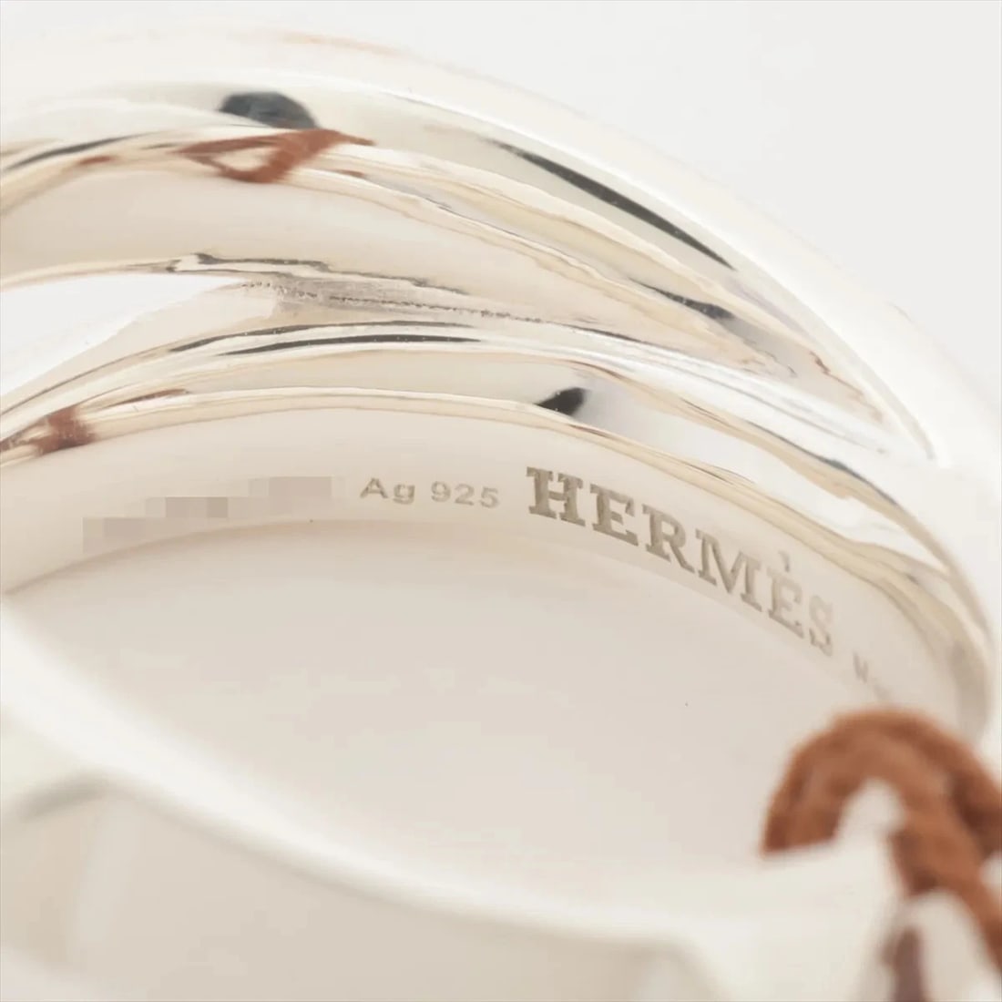 HERMES MINI CREW DOUBLE RING 925 SILVER - 3