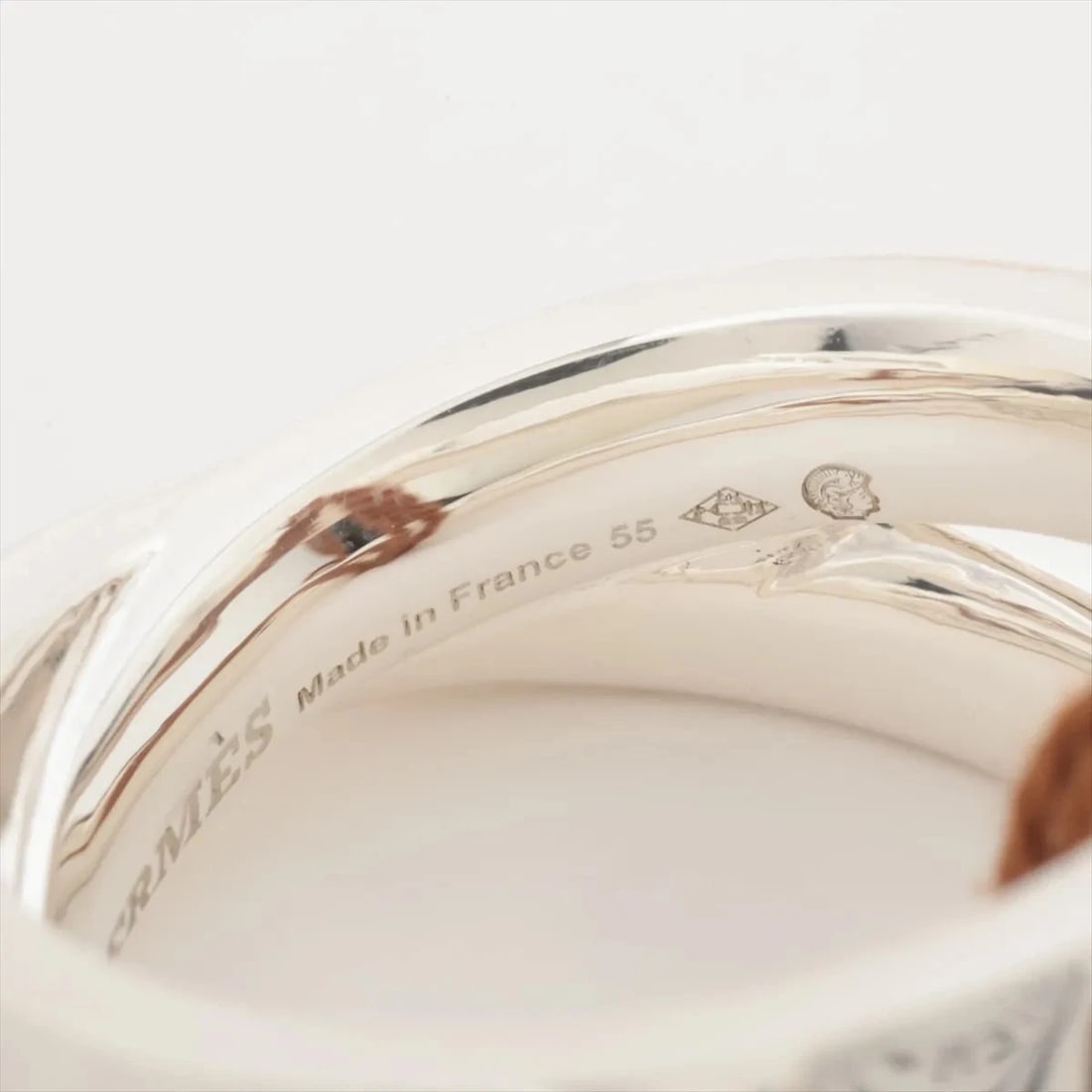 HERMES MINI CREW DOUBLE RING 925 SILVER - 4