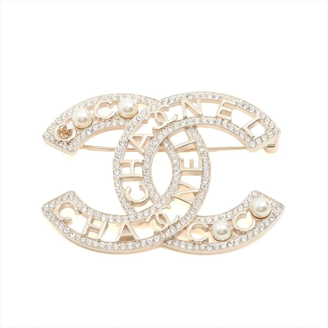 CHANEL COCO MARK LOGO BROOCH GP (1 of 3)