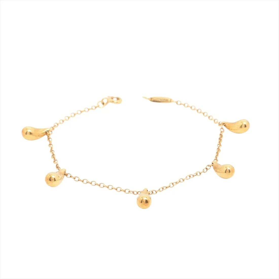 TIFFANY TEARDROP BRACELET 750: Tiffany Teardrop Bracelet 750 Brand: Tiffany Type/Style: Bracelet Material: 750(YG), Color: YG Size: Size(CM) Bracelet length:18.7 Accessories: None Accessories Notice: When purchasing