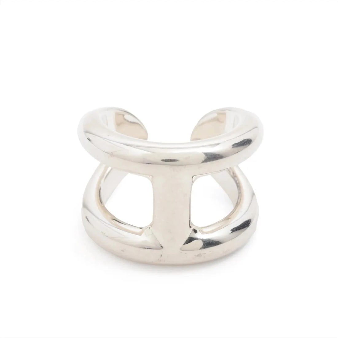 HERMES OSMO'S GM RING 925 SILVER: Hermes Osmo's GM Ring 925 Silver Brand: Hermes Type/Style: Ring Material: 925, Color: Silver Size: 6.25 - 6.5 US Accessories: None Accessories Notice: When purchasing pre-owned goods, please