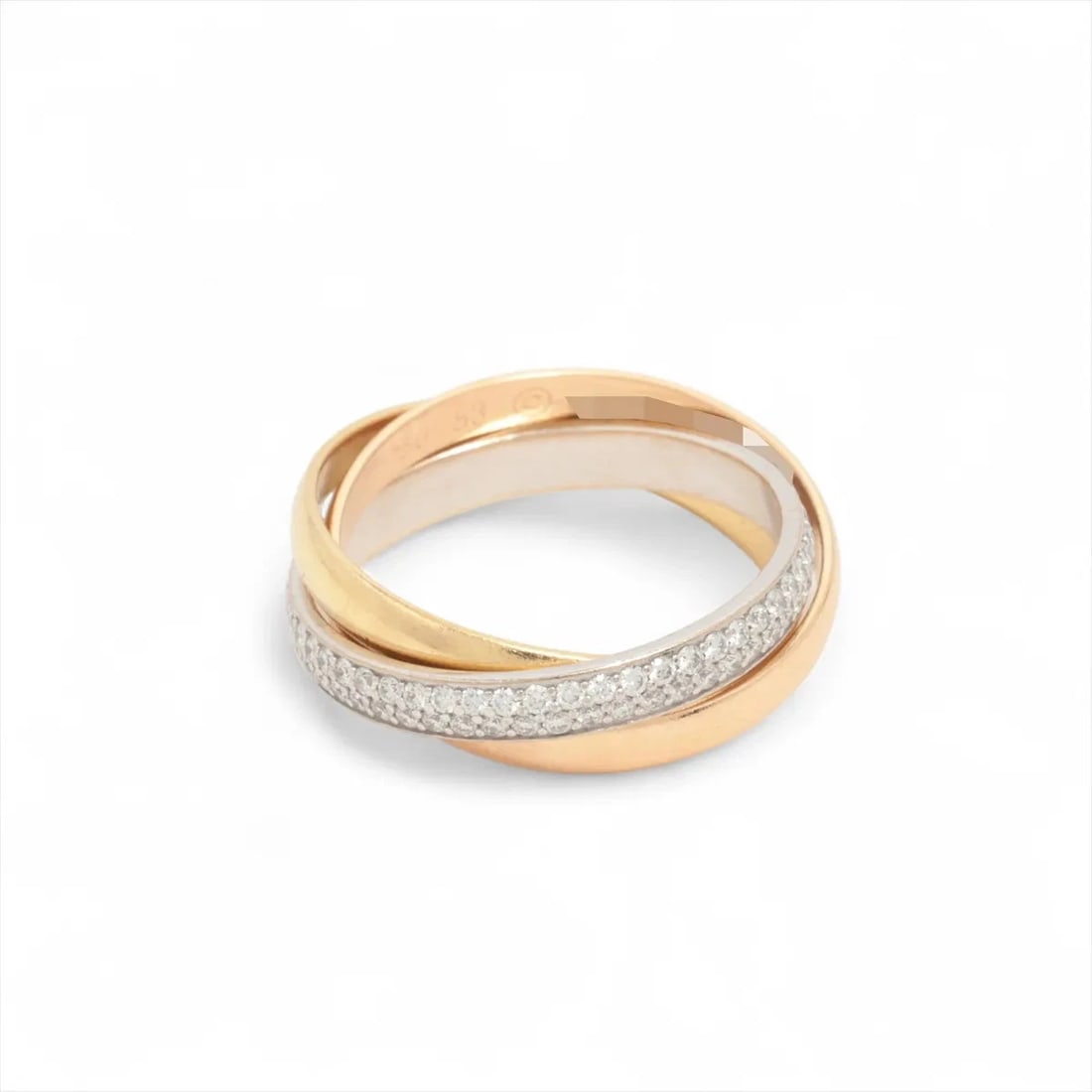 CARTIER TRINITY PAVÉ DIAMOND RING 750 (1 of 3)