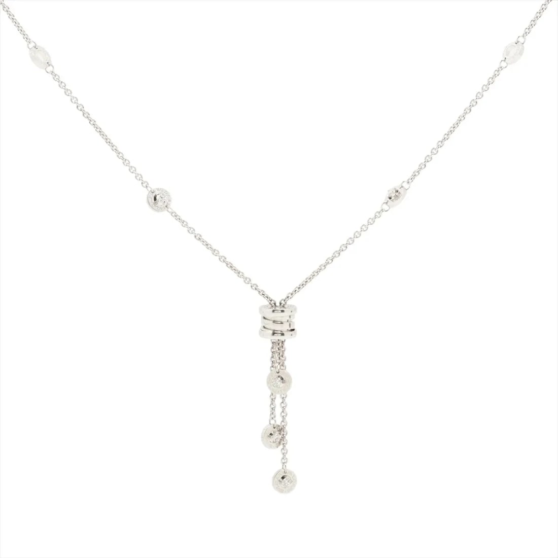 BVLGARI B.ZERO 1 ELEMENT DIAMOND NECKLACE: Bvlgari B.Zero 1 element diamond Necklace Brand: Bvlgari Type/Style: Necklace Material: 750(WG), Main Stone/Creation Natural Color: WG Size: Size(CM) Chain length:46.1 Accessories: None