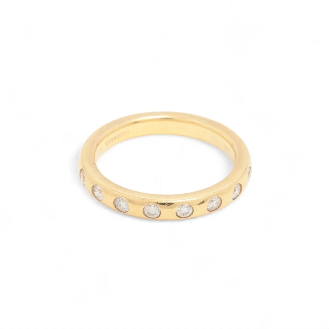 TIFFANY STACKING BAND 8P DIAMOND RING: Tiffany Stacking Band 8P diamond Ring Brand: Tiffany Type/Style: Ring Material: 750(YG), Main Stone/Creation Natural Color: YG Size: 3.75 - 4 US Accessories: None Accessories Notice: When