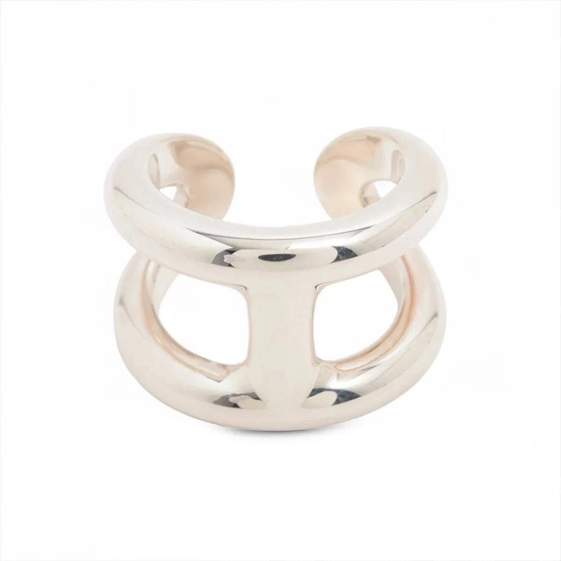 HERMES OSMO'S GM RING 925 SILVER: Hermes Osmo's GM Ring 925 Silver Brand: Hermes Type/Style: Ring Material: 925, Color: Silver Size: 6.75 - 7 US Accessories: None Accessories Notice: When purchasing pre-owned goods, please