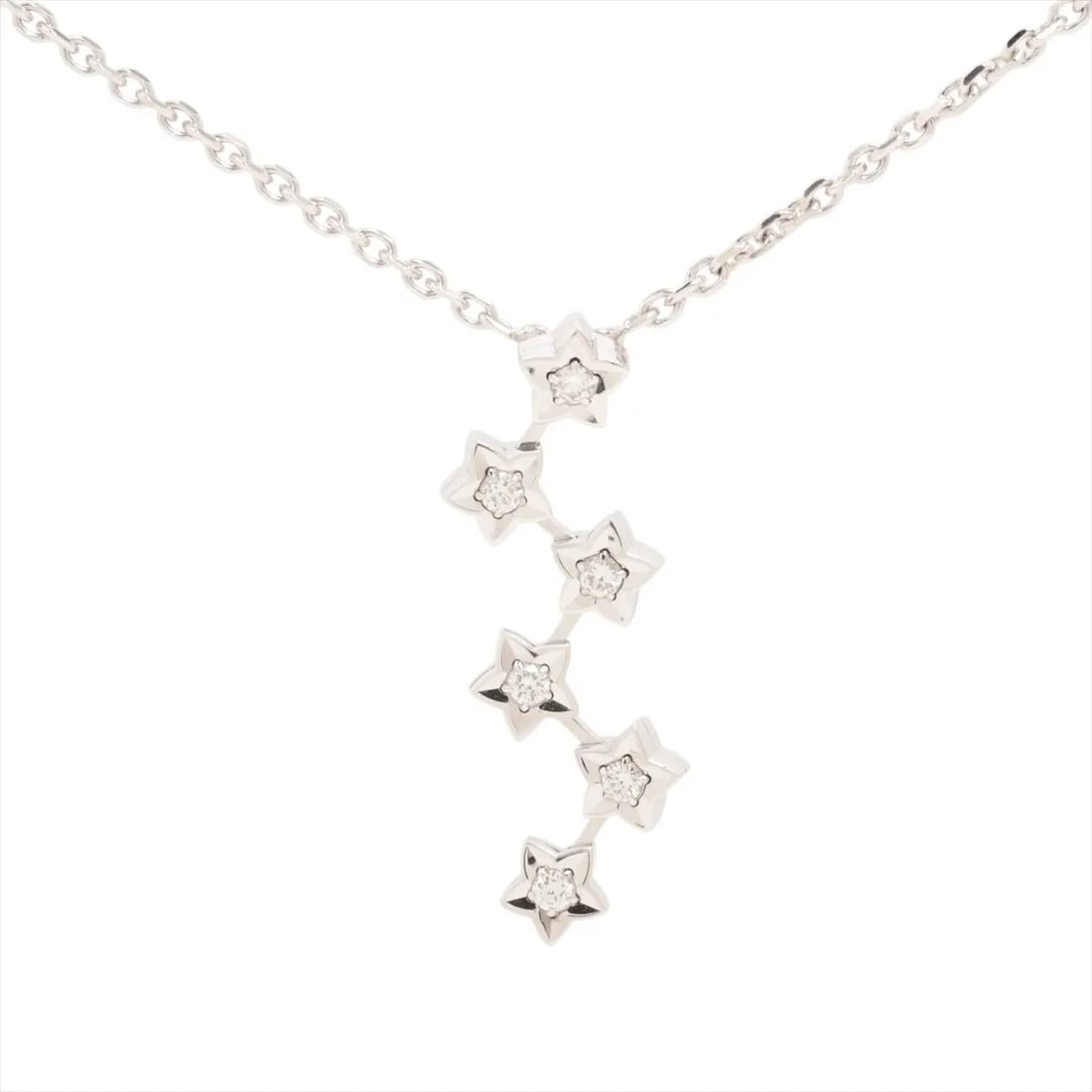 CHANEL COMET DIAMOND NECKLACE 750(WG): Chanel Comet diamond Necklace 750(WG) Brand: Chanel Type/Style: Necklace Material: 750(WG), Main Stone/Creation Natural Color: WG Size: Size(CM) Chain length:40.8 Accessories: None