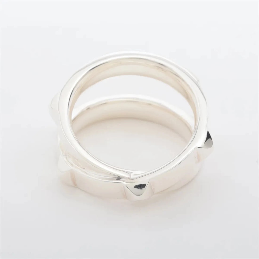 HERMES CRUDU H RING SILVER - 2